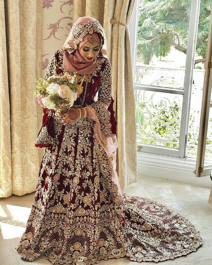 Wedding lehenga 2025 with hijab