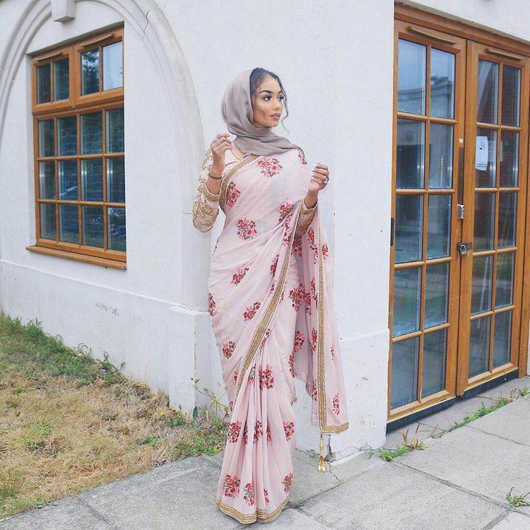 Saree hijab shop style 2018