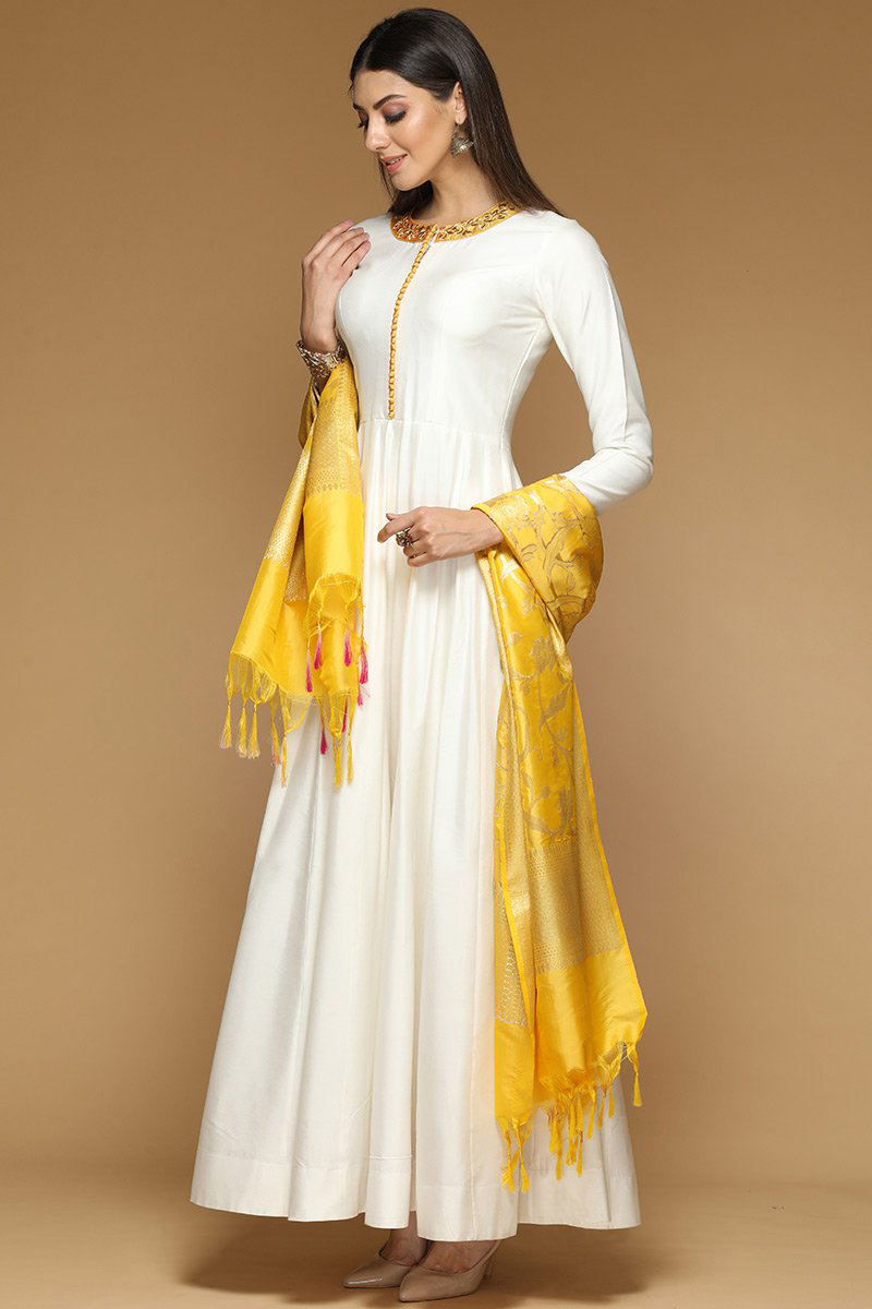 white dress in india indian fashion + airy skirt. Maggie Sottero - India 26MB374A01