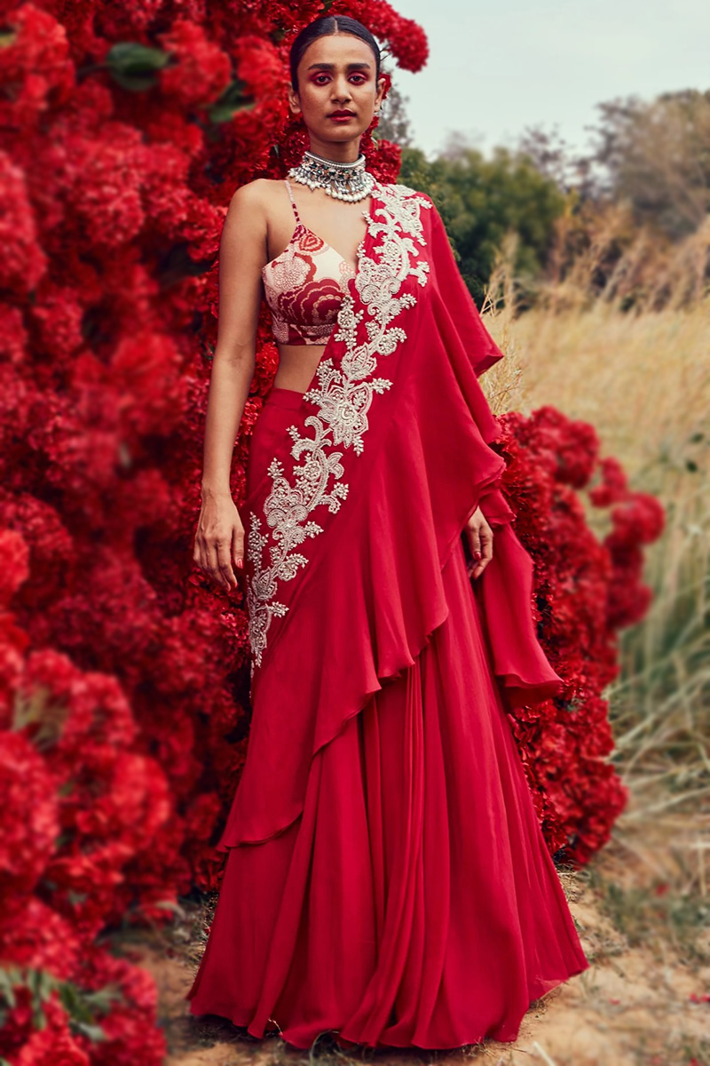 how to dress a saree for party How to Style a Ruffle Saree: Trendy Looks You Need to Try