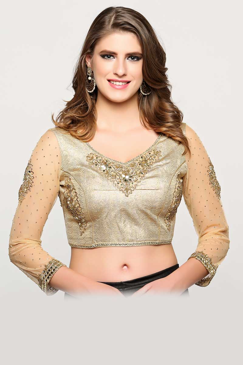 Hand Embroidery fancy Blouse, banarasi saree