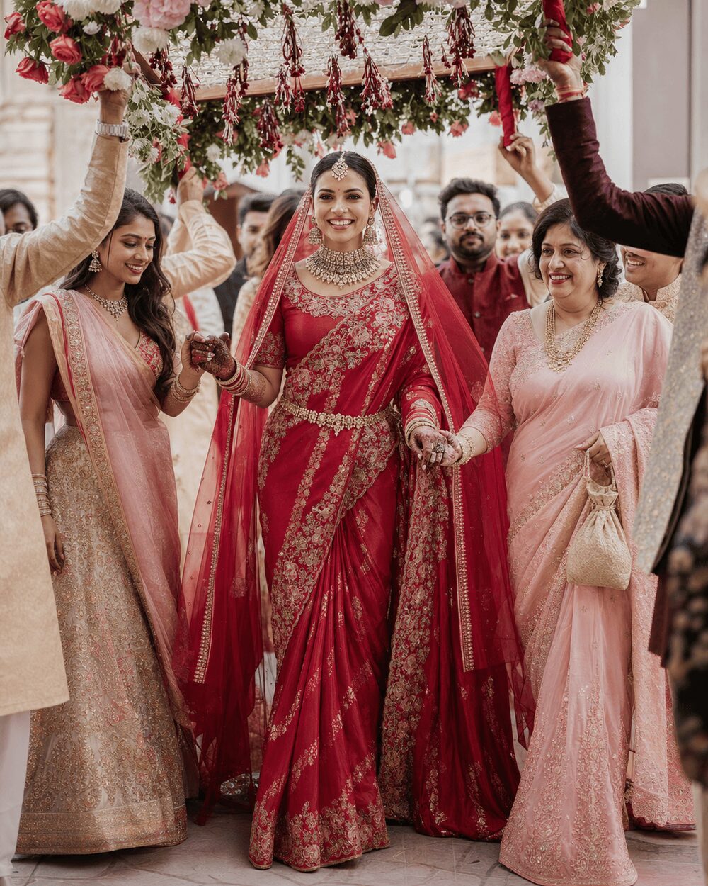 red indian wedding dress LUCIANA Lehenga Set | Modern Bridal Lehenga Cancan will be charged separately Luxury Bridal Gowns | Custom