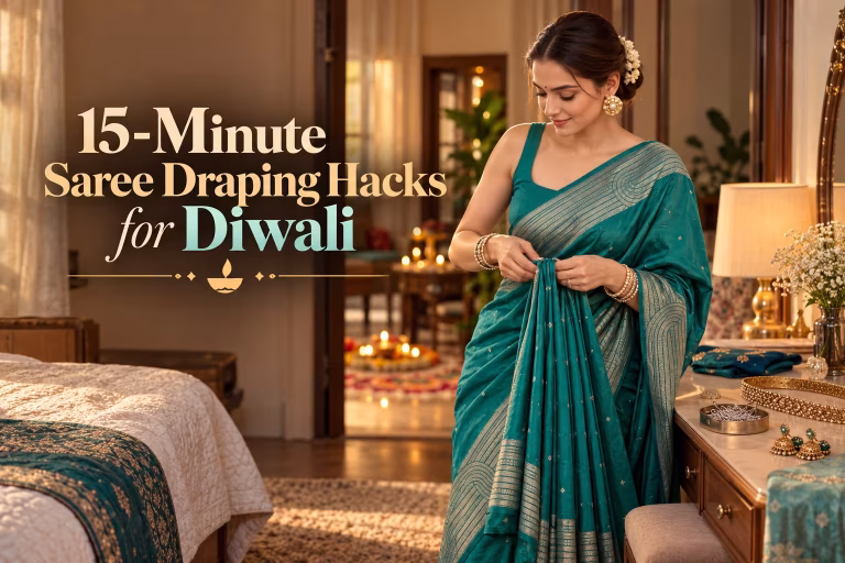 15-Minute Saree Draping Hacks for Diwali