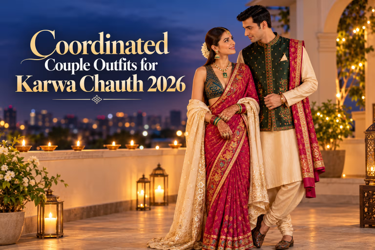 Coordinated Karwa Chauth Couple Outfits